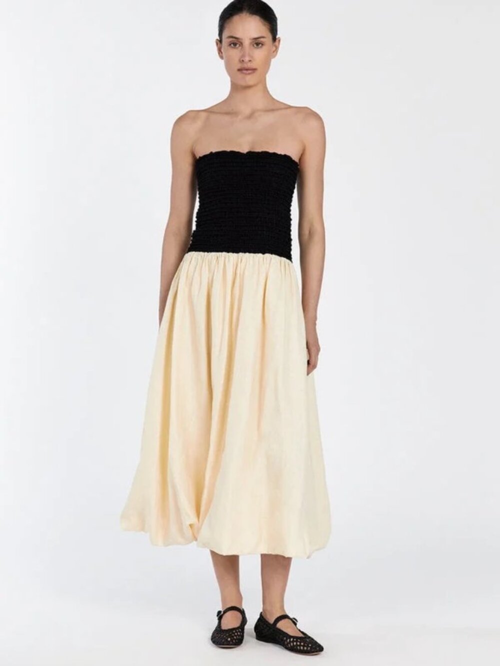 NWT DISSH Len Strapless Midi Dress